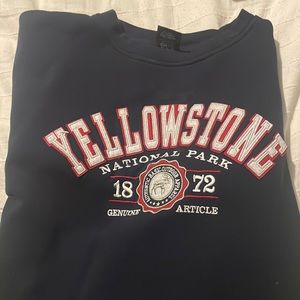 Navy blue Yellowstone crew neck sweater
